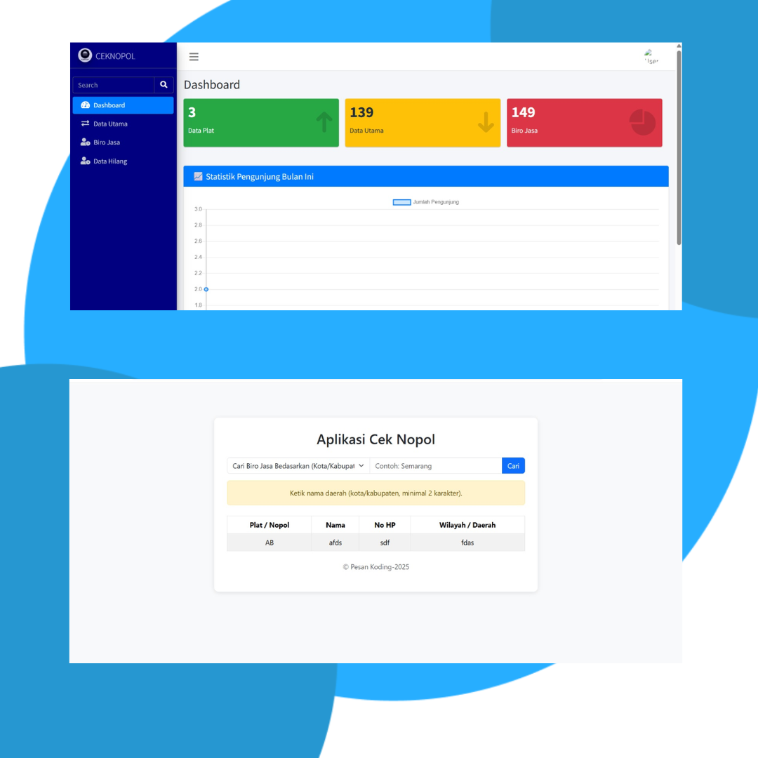 Aplikasi Cek Nopol Berbasis Web